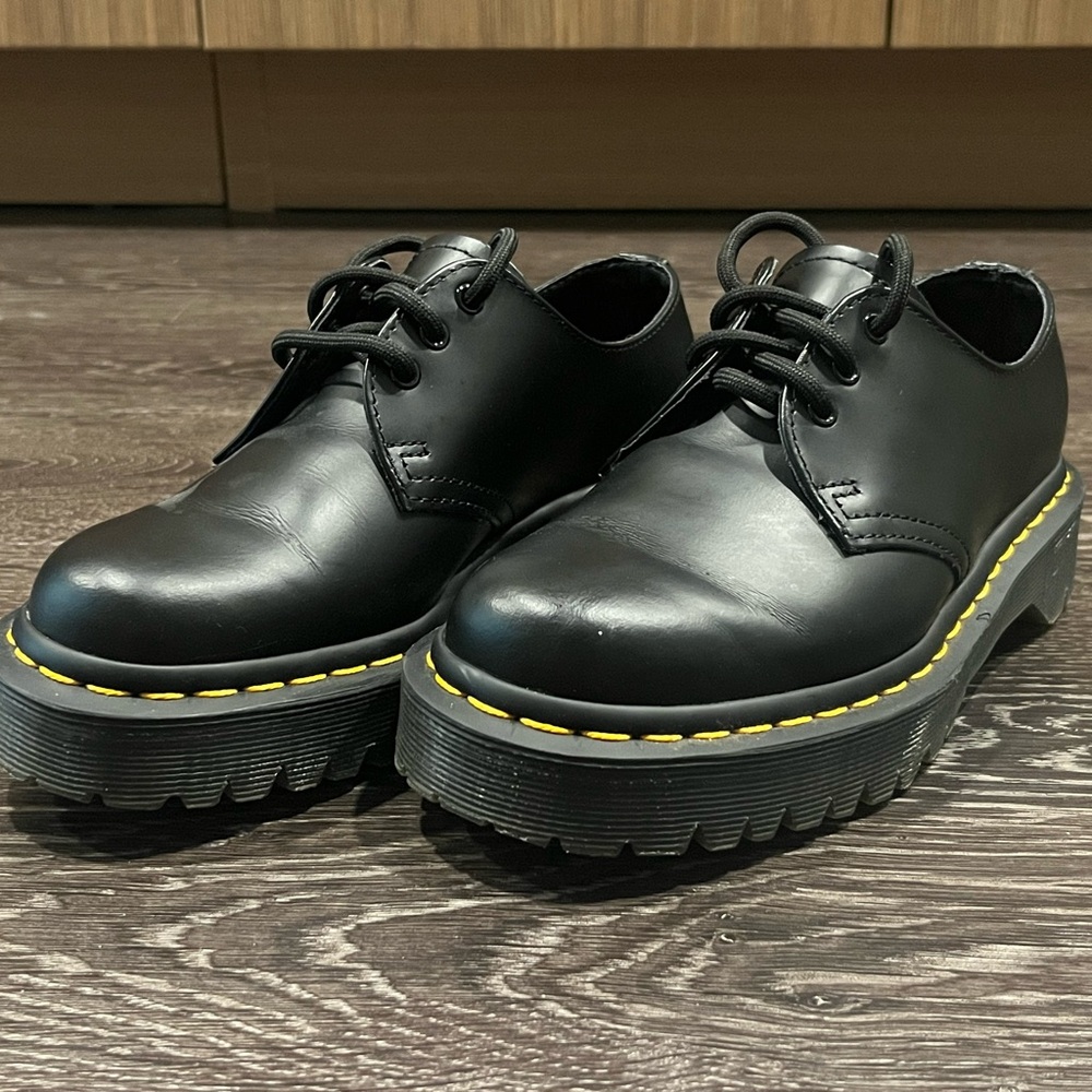 Dr. Martens 1461 Bex Smooth Leather Oxford Black Shoes | Size W5 or M4 - Picture 2 of 8